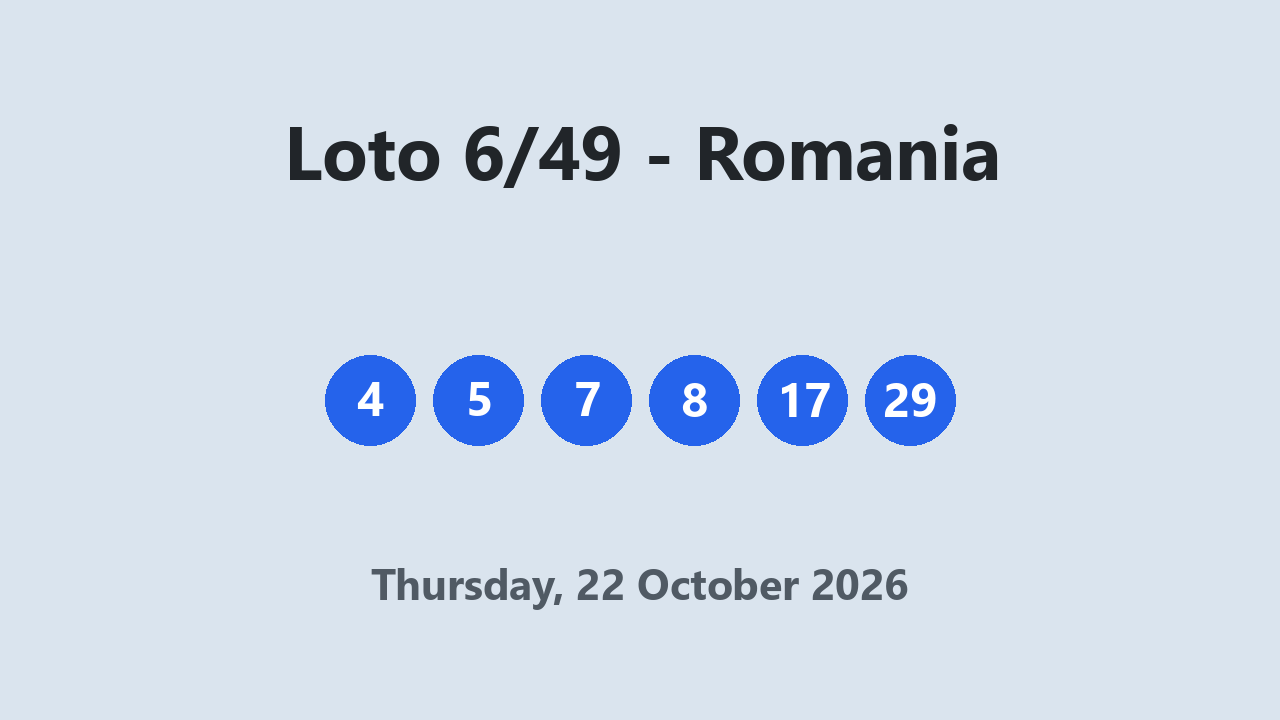 Loto 6/49 results 22 October 2026