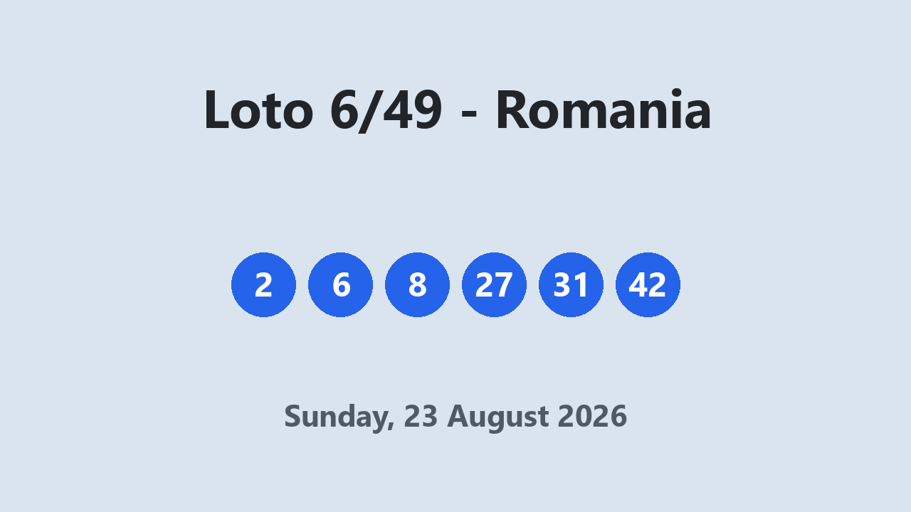 Loto 6/49 results 23 August 2026