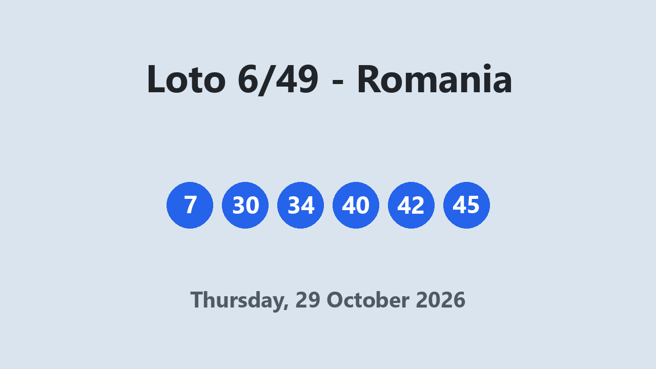 Loto 6/49 results 29 October 2026