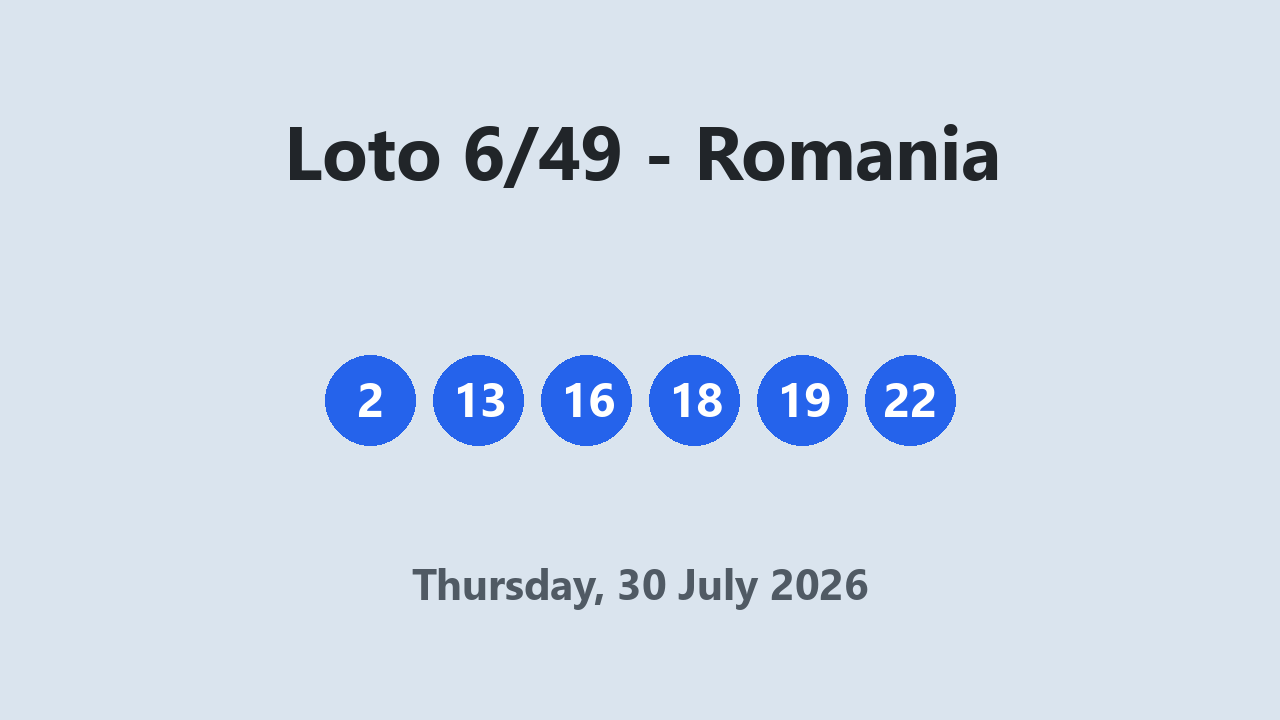 Loto 6/49 results 30 July 2026