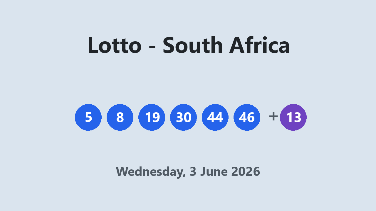 Lotto results 3 June 2026