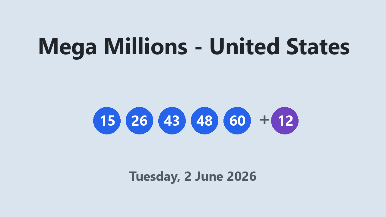 Mega Millions results 2 June 2026