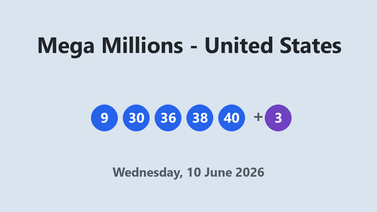 Mega Millions results 10 June 2026